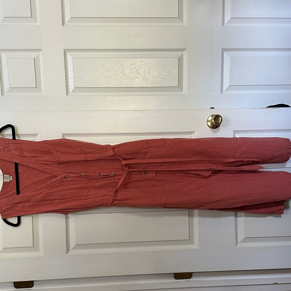 Pink Button-Up Jumpsuit